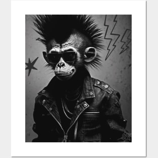 Punk monkey Posters and Art